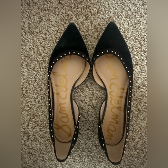 Sam Edelman Roni Studded Suede Half D’orsay flats size 9. - Picture 1 of 5